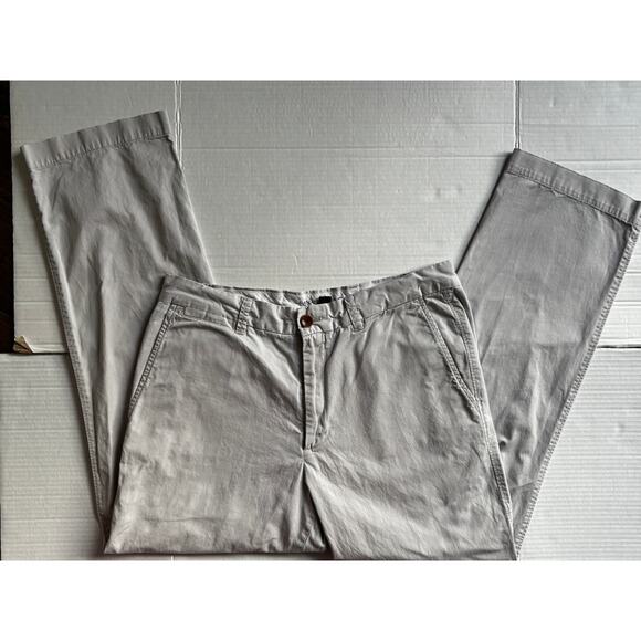 Banana Republic Straight Fit Chino Pants Men’s 32x30 Gray 100% Cotton -2 FLAW - Picture 12 of 16